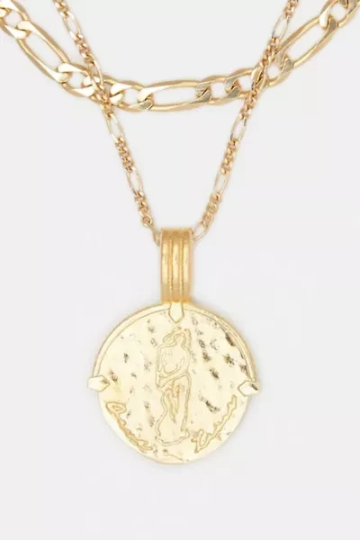Deux Lions Jewelry Gold Sicilian Zodiac Layered Necklace