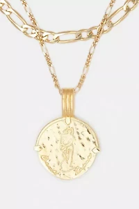 Deux Lions Jewelry Gold Sicilian Zodiac Layered Necklace