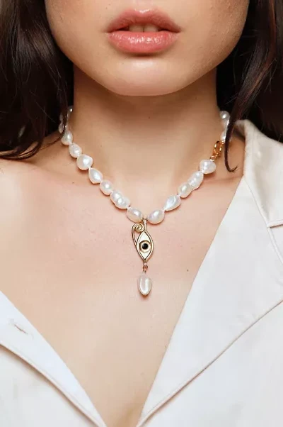 Deux Lions Jewelry Resin Ines Pearl Necklace