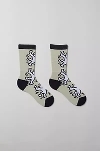 Keith Haring Dancing Figure Crew Sock
