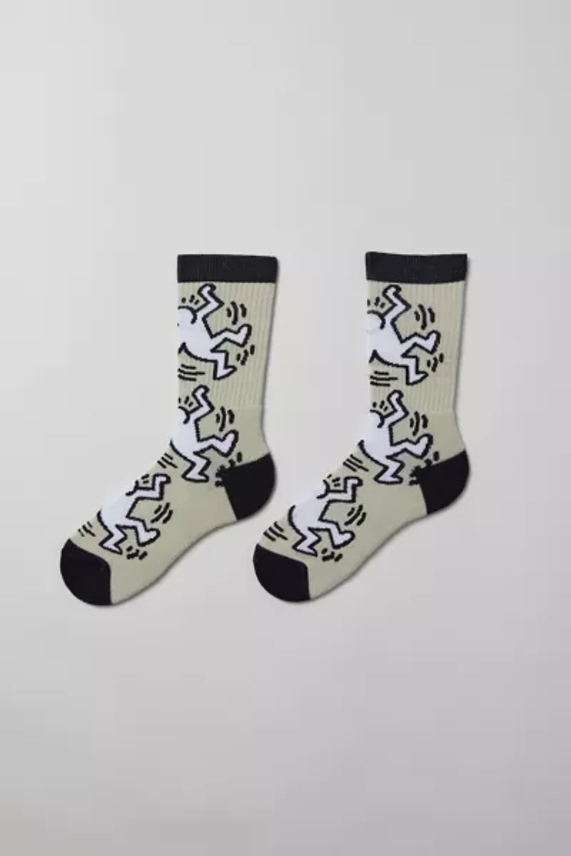 Keith Haring Dancing Figure Crew Sock