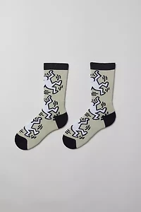 Keith Haring Dancing Figure Crew Sock