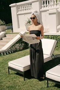 Whimsy + Row Millie Tiered Linen Maxi Skirt