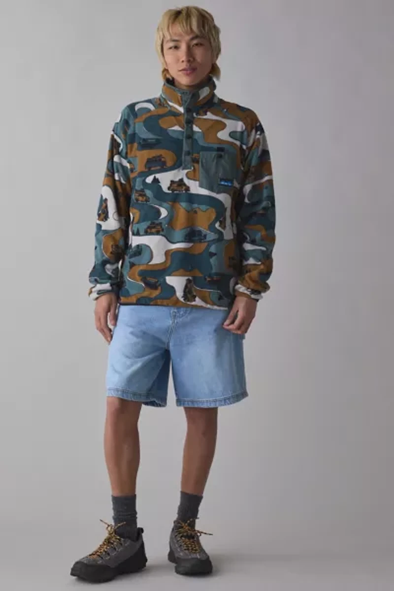 KAVU Teannaway Mock Neck High Pile Fleece Sweatshirt