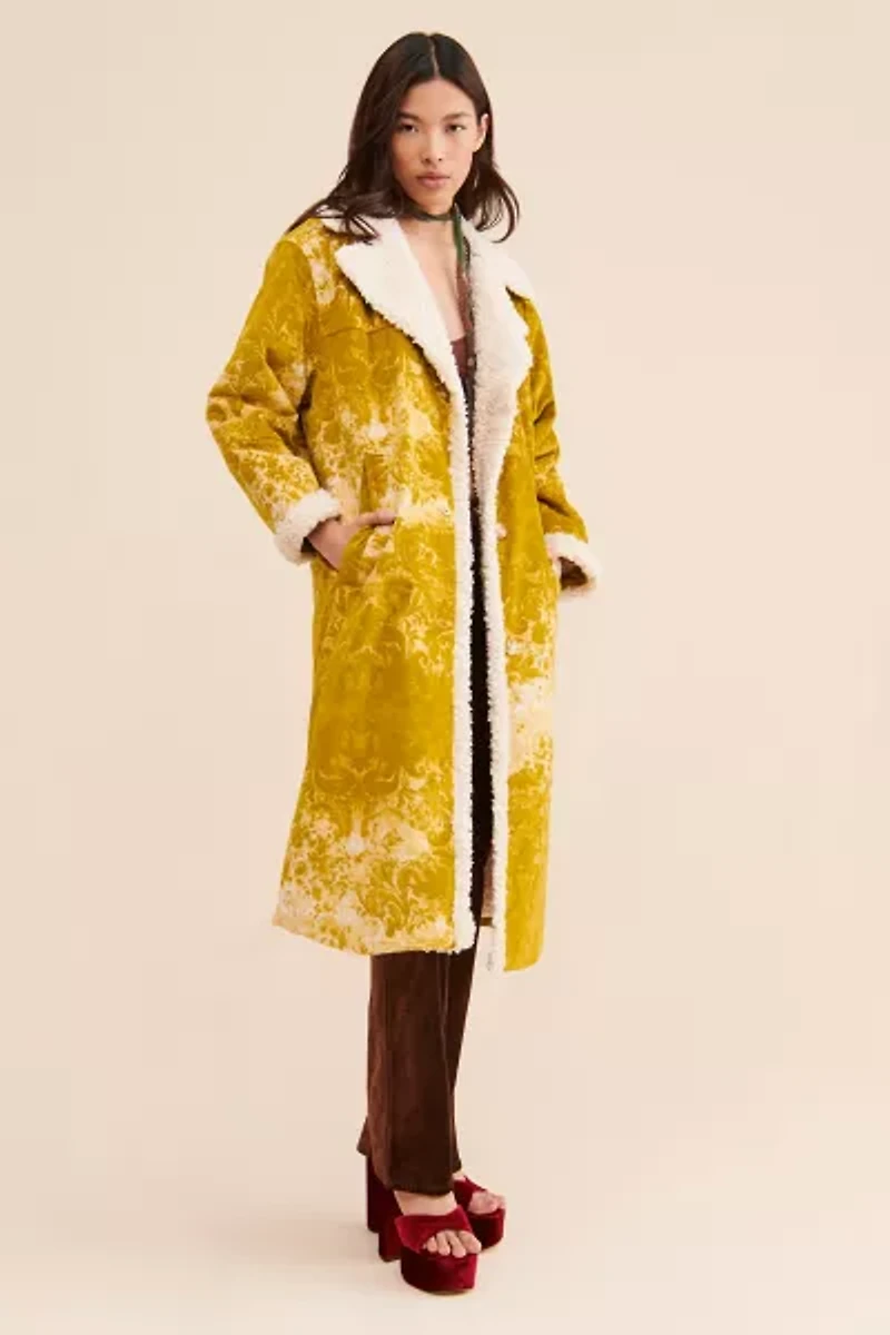UO Asher Faux Shearling Overcoat