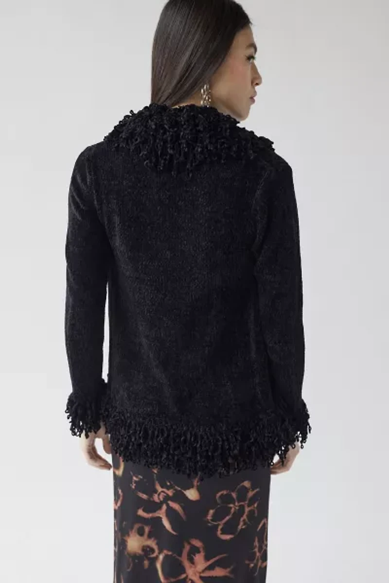 UO Soule Fringe Trim Cardigan