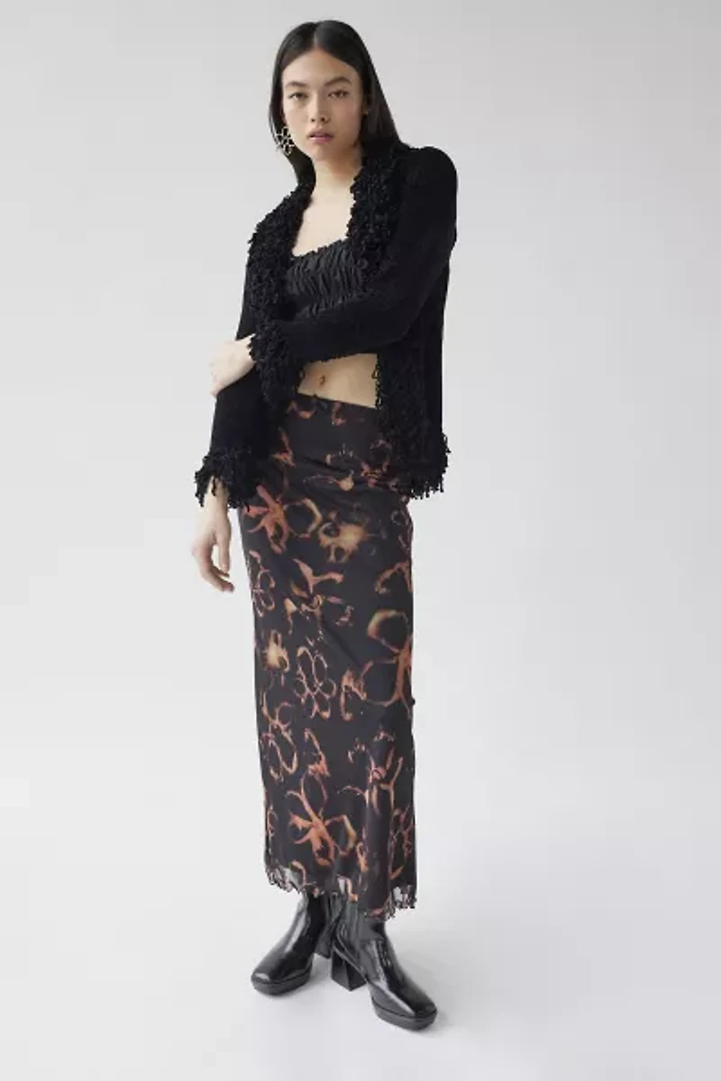 UO Soule Fringe Trim Cardigan