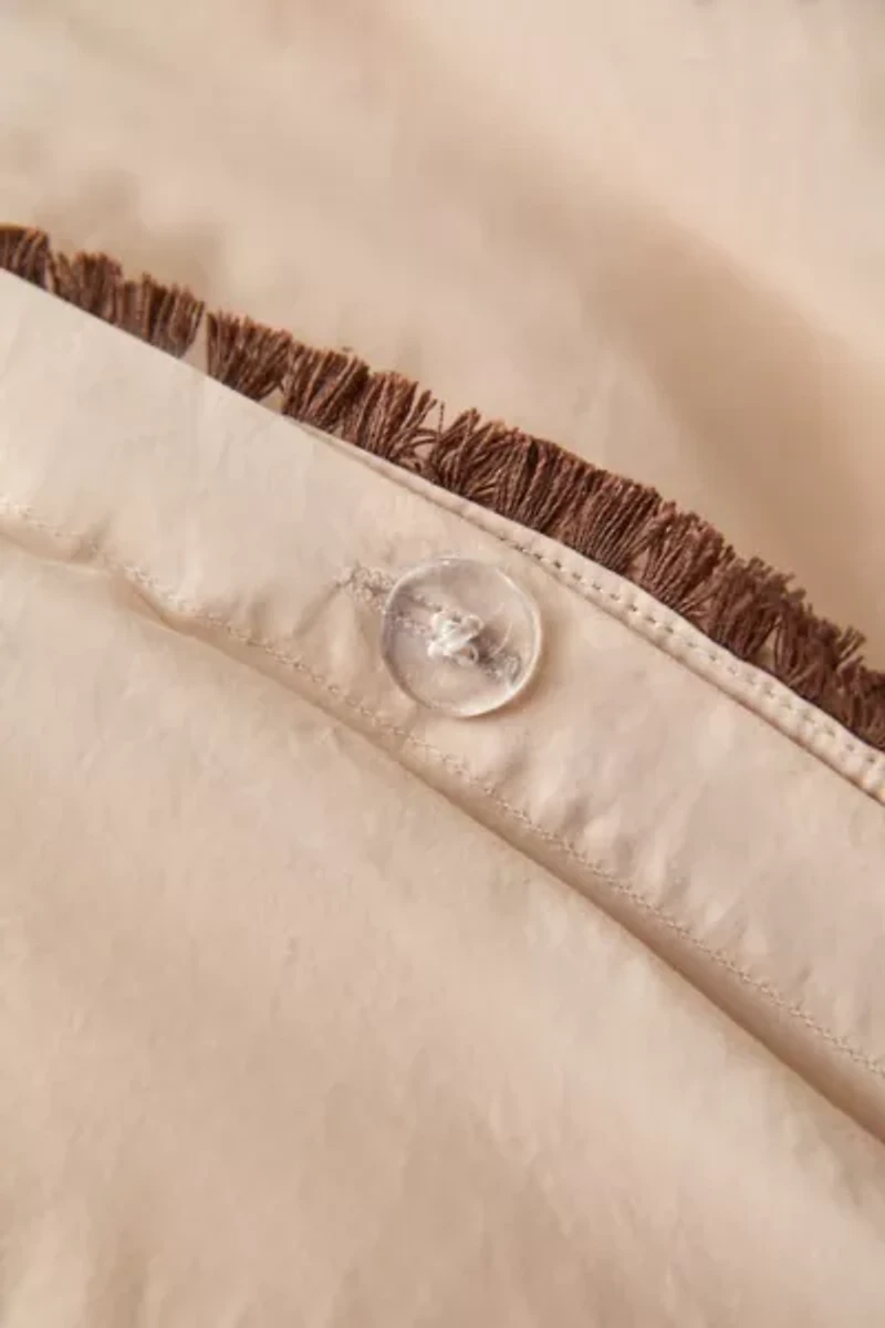 Breezy Cotton Percale Tassel Duvet Cover