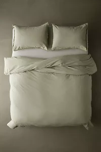 Breezy Cotton Percale Tassel Duvet Cover