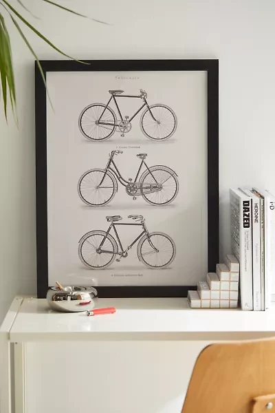 PSTR Studio Fahrrader Bikes Frameless Art Print
