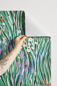 MSRYSTUDIO Windy Day Garden Removable Wallpaper