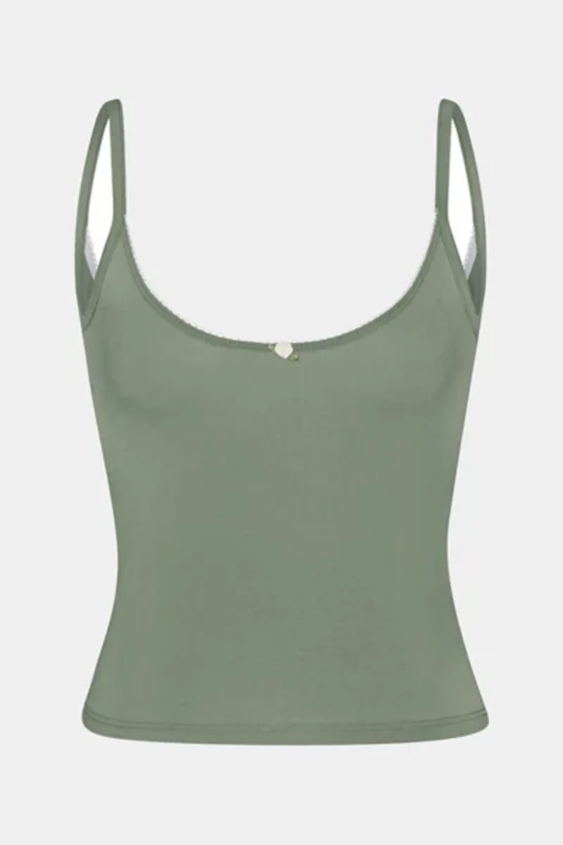 RAT BOI Scoop Back Lace Trim Cami