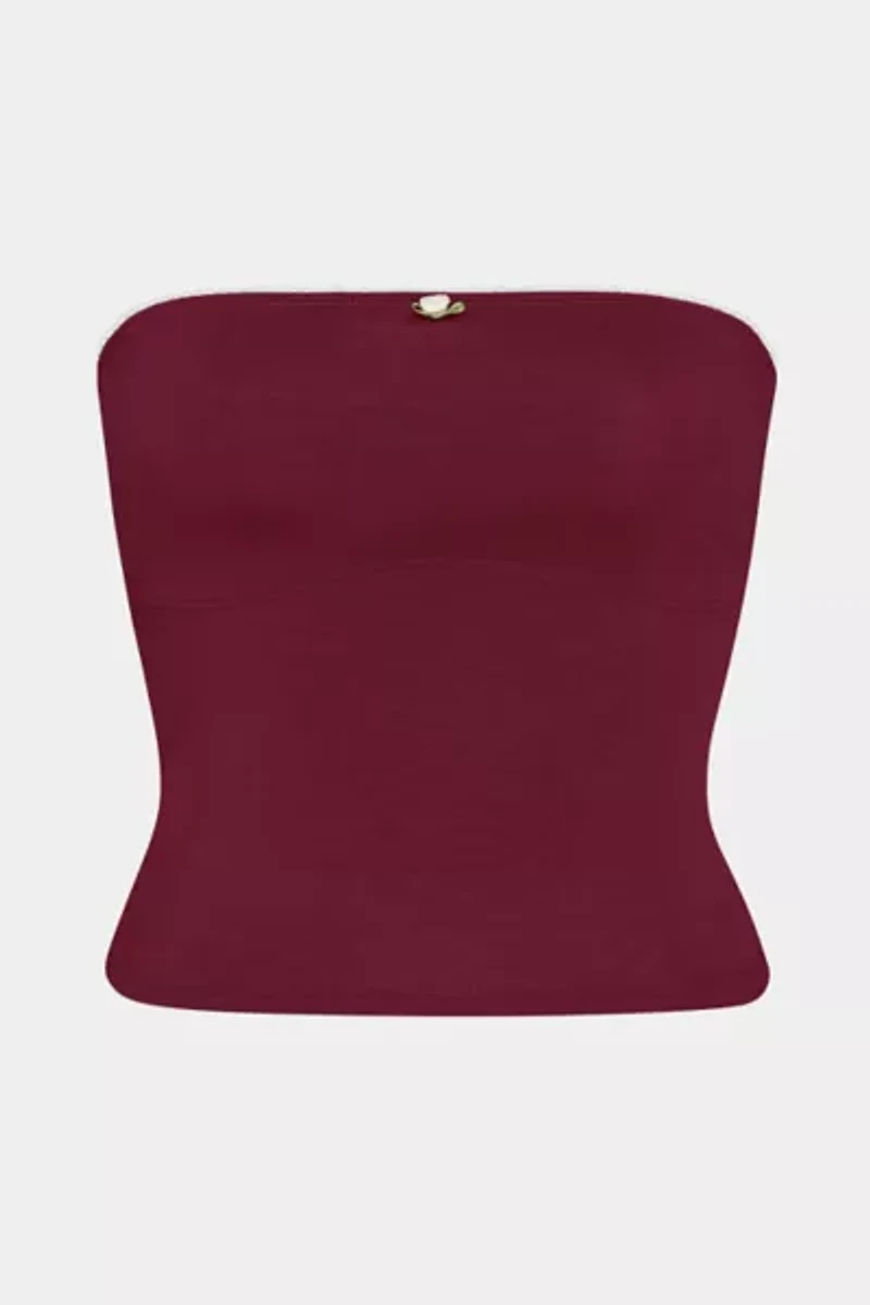 RAT BOI Contour Lace Trim Tube Top