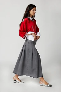 Basic Pleasure Mode Angelica Denim Maxi Skirt