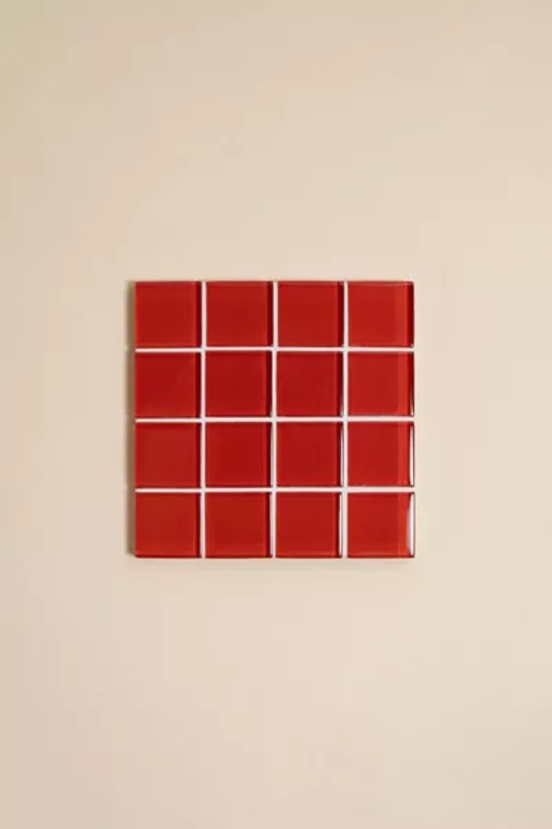 Subtle Art Studios Solid Glass Tile Coaster