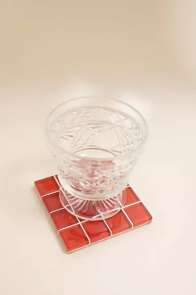 Subtle Art Studios Solid Glass Tile Coaster