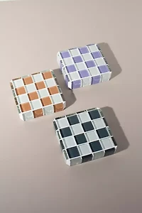 Subtle Art Studios Glass Tile Checkered Cube