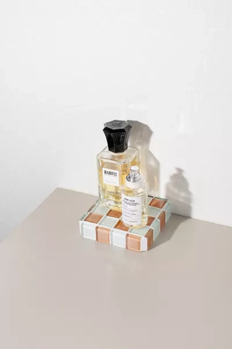 Subtle Art Studios Glass Tile Checkered Cube