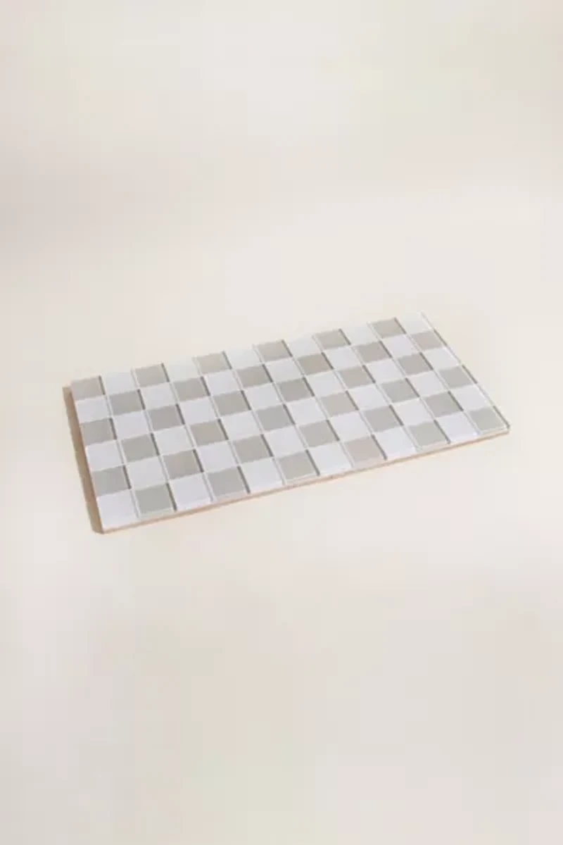 Subtle Art Studios Classic Checkered Glass Tile Tray