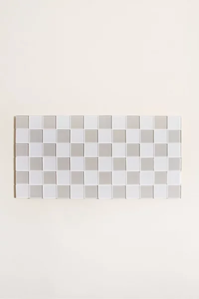 Subtle Art Studios Classic Checkered Glass Tile Tray