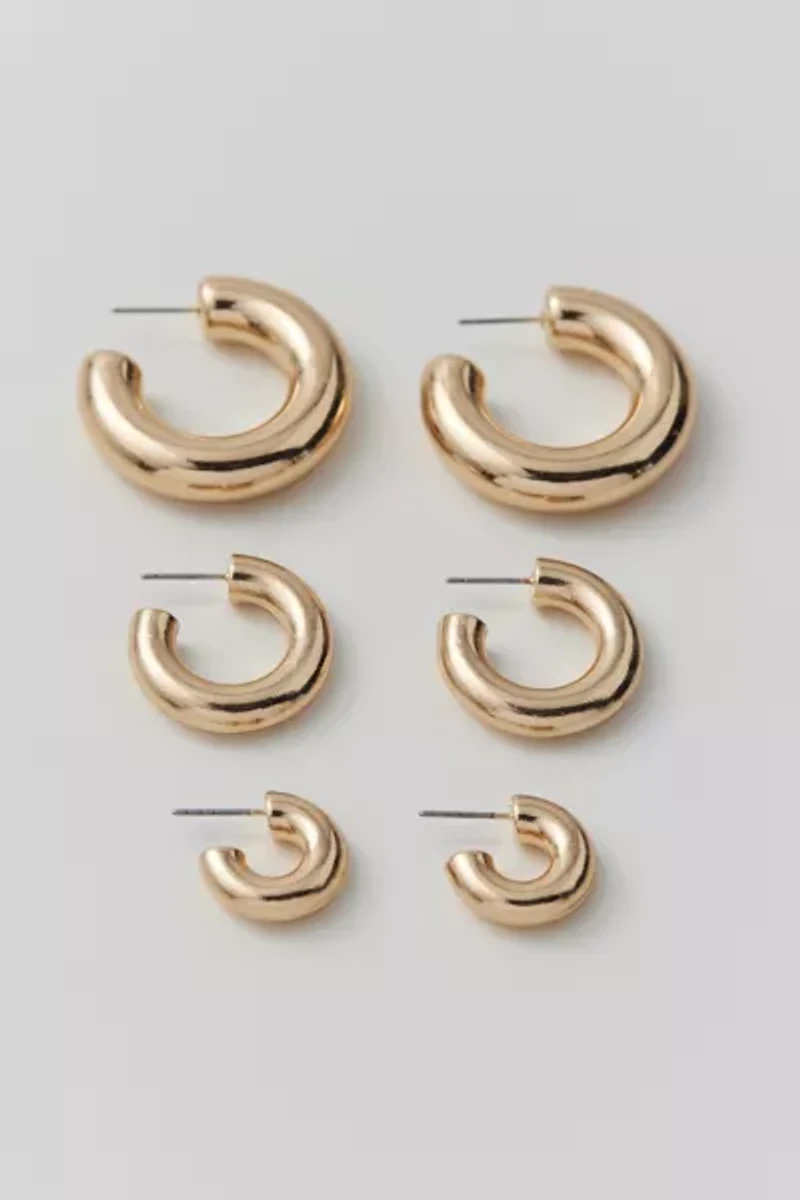Chubby Hoop Earring Set