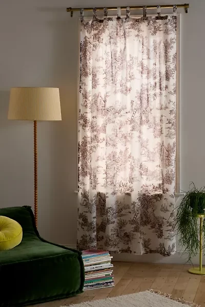 Frog Toile Window Panel