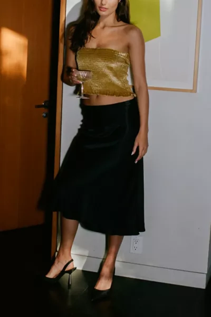 Whimsy + Row Donna Tencel Midi Skirt