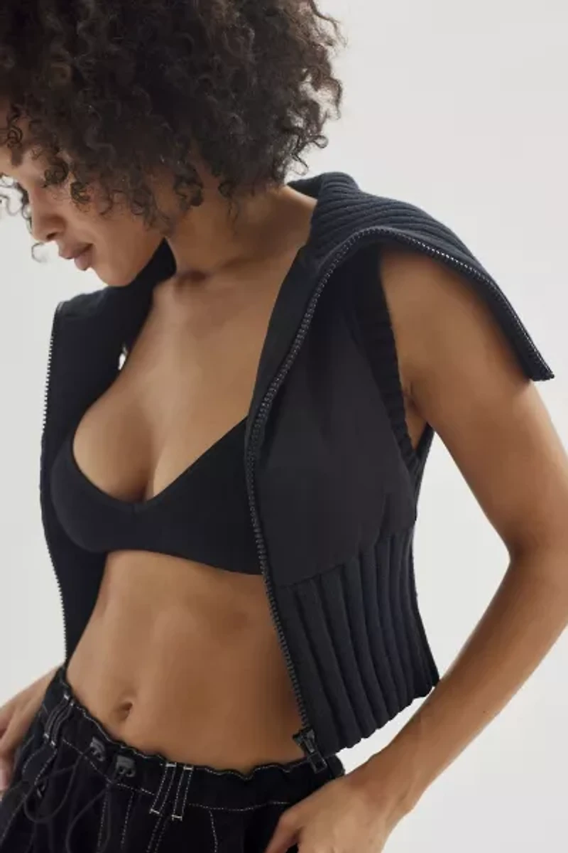BDG Leanna Zip-Up Sweater Vest