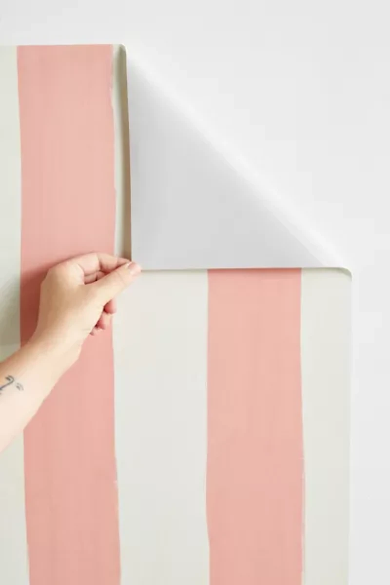Avenie Fruit Salad Collection Stripes Removable Wallpaper