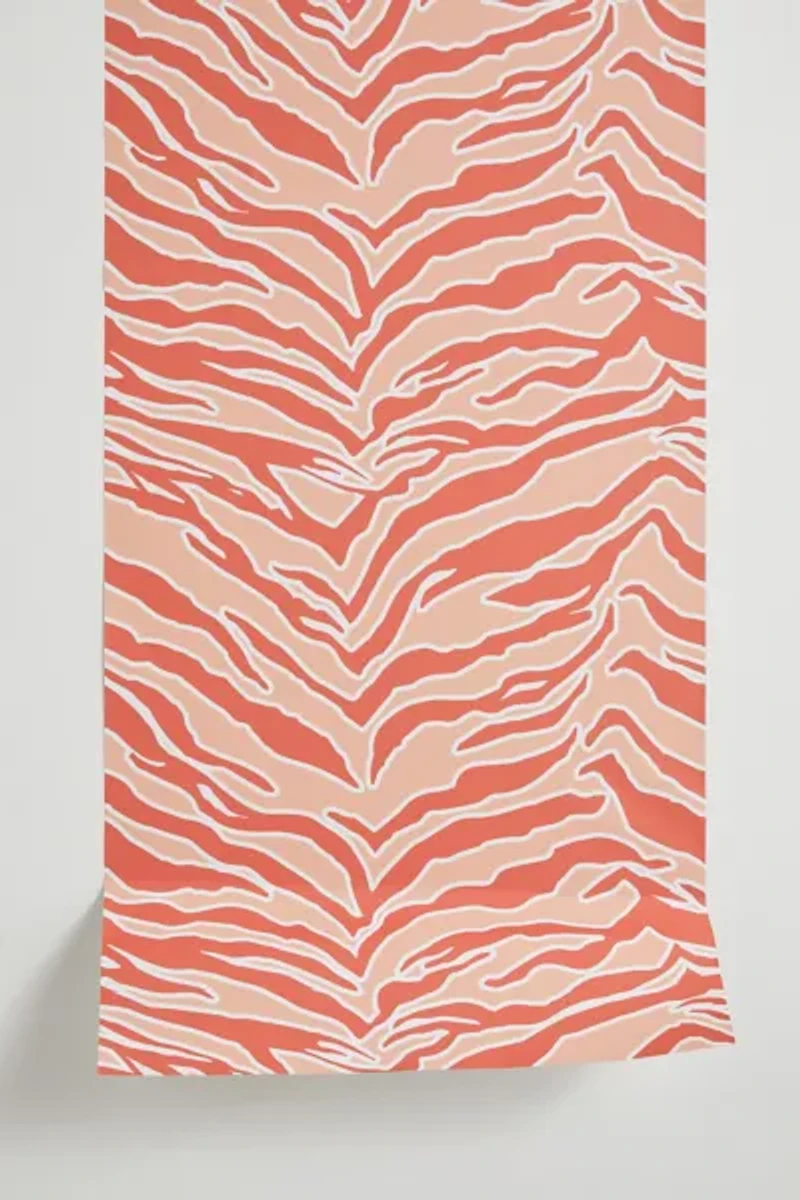 SILVERPEGASUS Tiger Print Removable Wallpaper