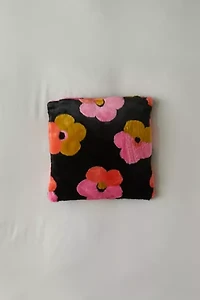 Floral Faux Fur Throw Pillow