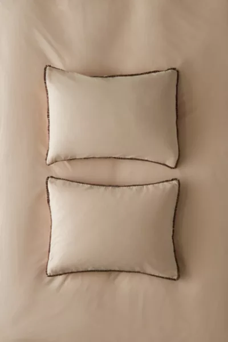 Breezy Cotton Percale Tassel Sham Set