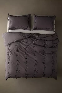 Lacey Bows Embroidered Duvet Cover