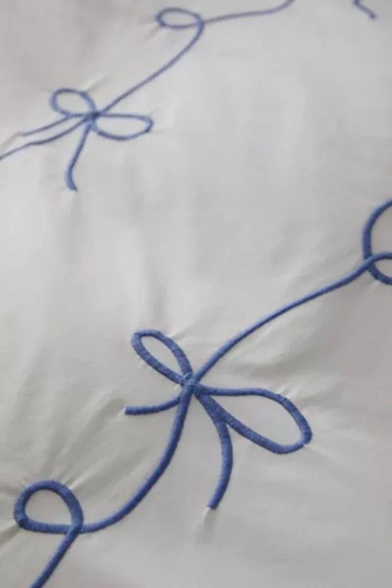 Lacey Bows Femme Embroidered Duvet Cover