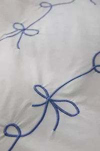 Lacey Bows Femme Embroidered Duvet Cover
