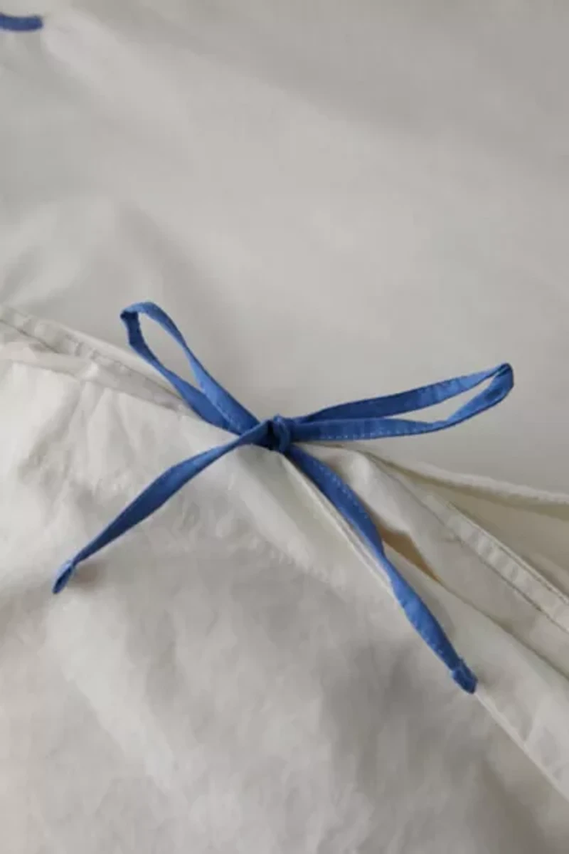 Lacey Bows Femme Embroidered Duvet Cover