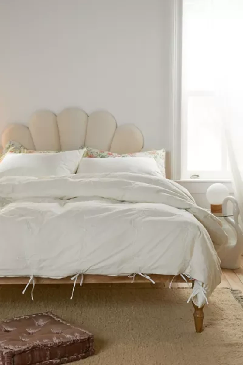 Lacey Bows Embroidered Duvet Cover