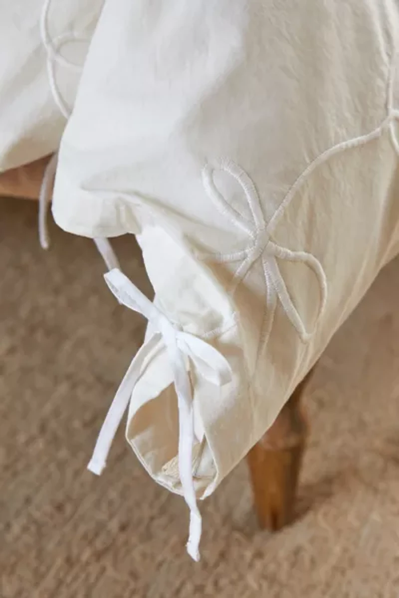 Lacey Bows Embroidered Duvet Cover
