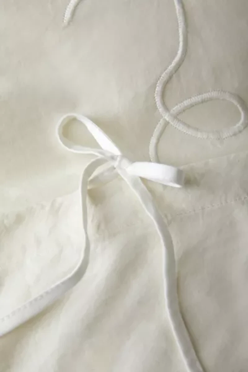 Lacey Bows Embroidered Duvet Cover