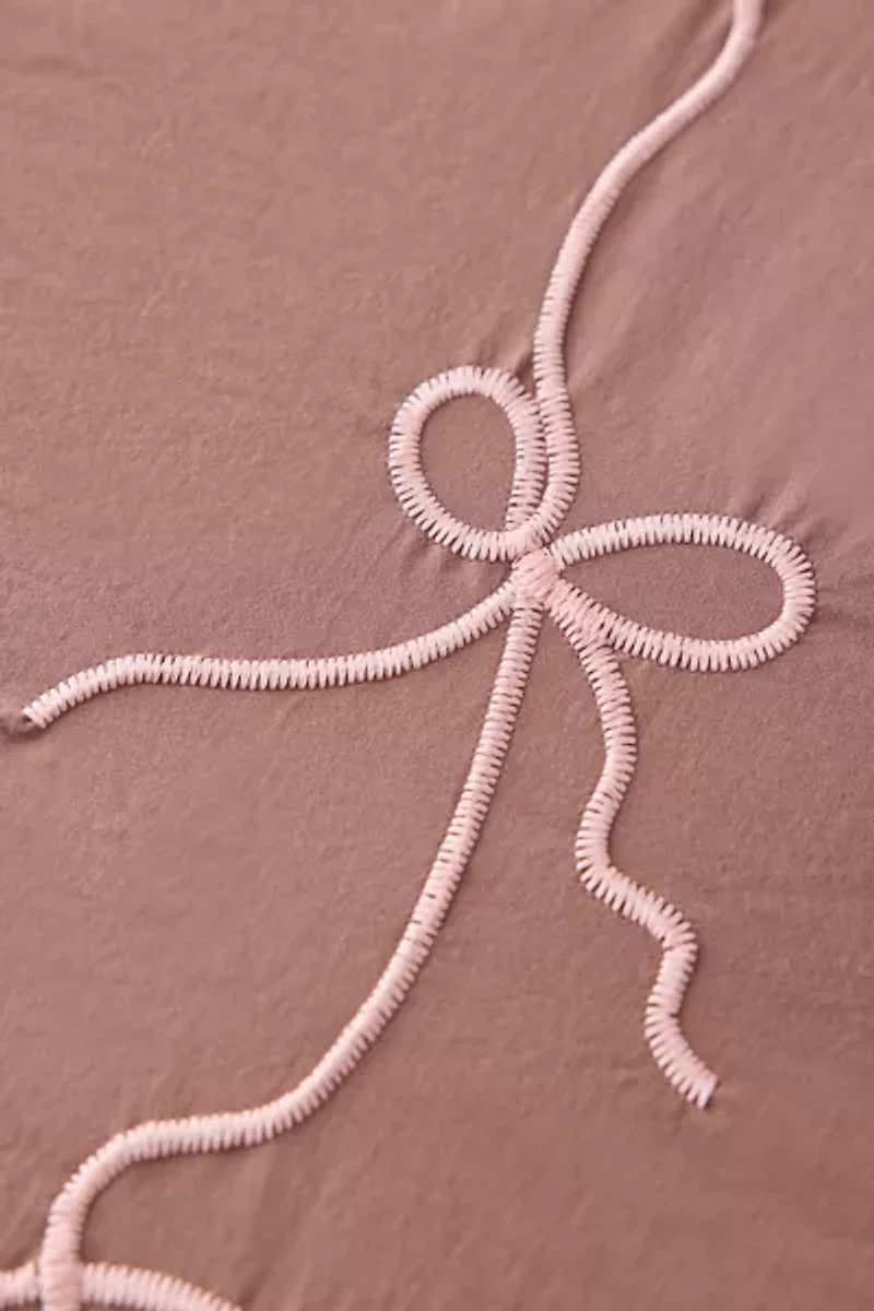 Lacey Bows Embroidered Duvet Cover