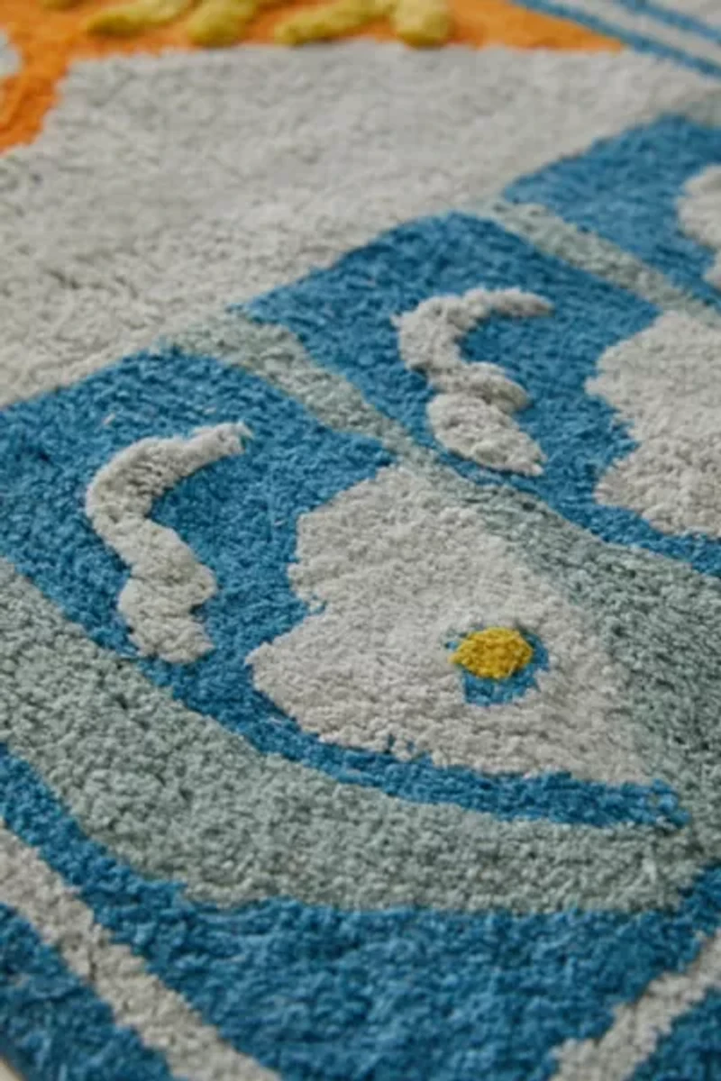 Sardine Tin Plush Tufted Bath Mat
