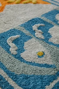 Sardine Tin Plush Tufted Bath Mat