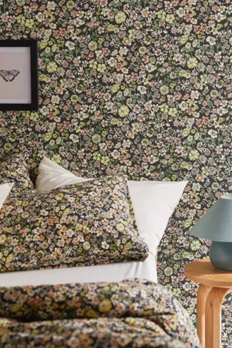 UO Home Abigail Floral Removable Wallpaper