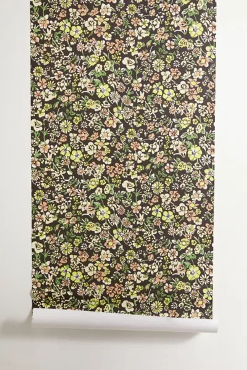 UO Home Abigail Floral Removable Wallpaper