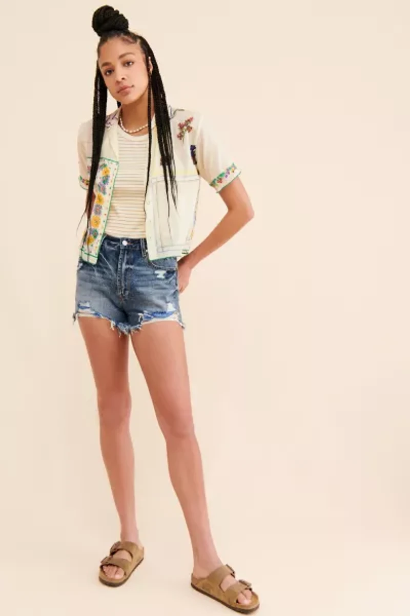 Blue Revival Wild And Free Cutoff Shorts