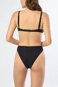 Onia Marilyn Ruffled Underwire Bikini Top