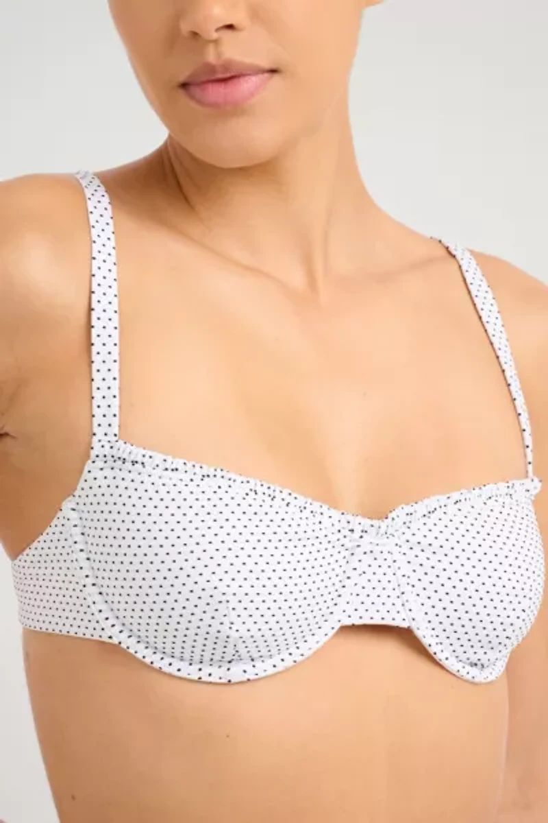 Onia Marilyn Ruffled Underwire Bikini Top