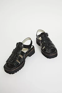 Intentionally Blank Haddie Leather Fisherman Sandal