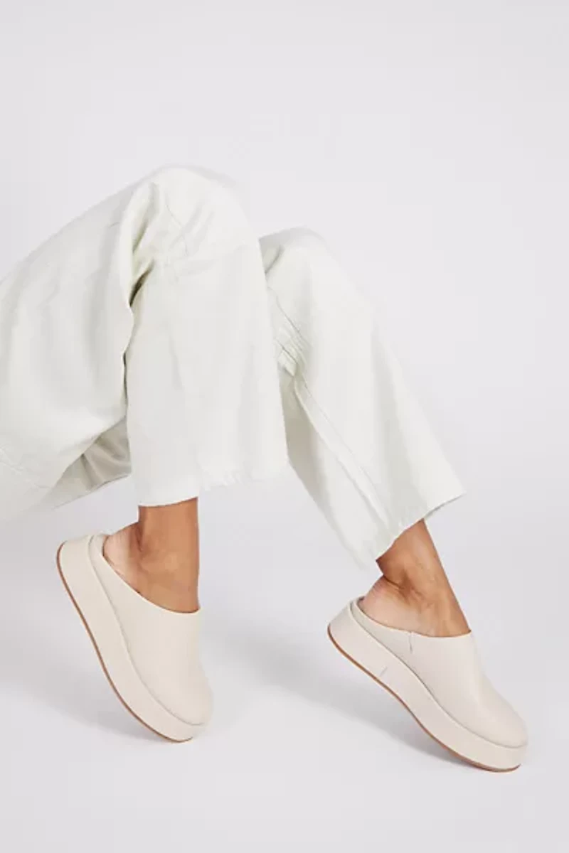 Intentionally Blank Risen Leather Platform Mule