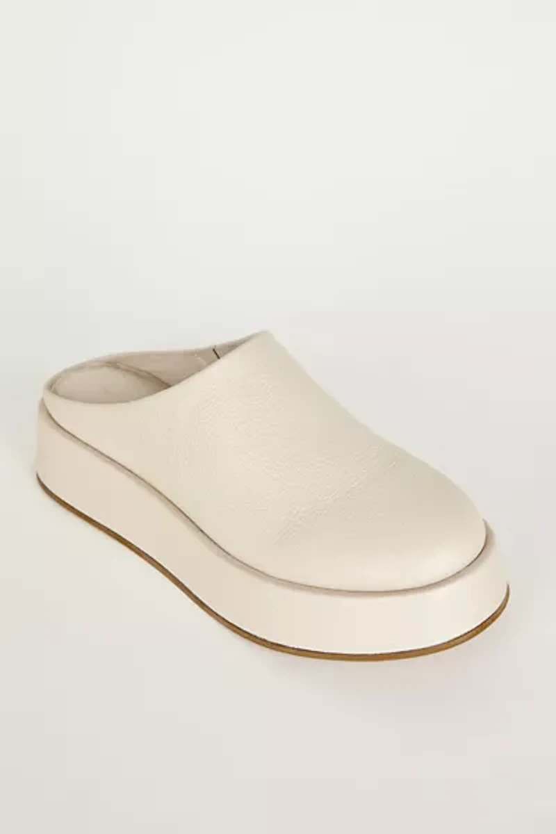 Intentionally Blank Risen Leather Platform Mule